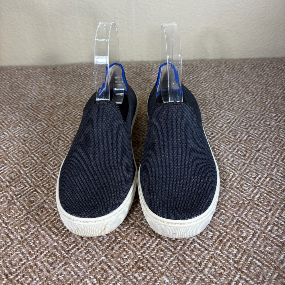 Rothys The Sneaker Black Solid Slip On Knit Shoes Washable Flat Shoes 8 Casual - Picture 5 of 10